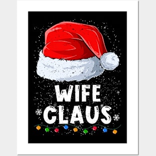 Wife Claus Christmas Santa Family Matching Pajama Posters and Art